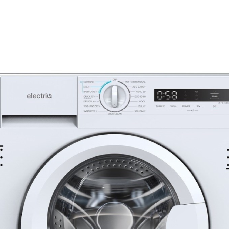 electriQ Integrated Washer Dryer 8kg Wash 6kg Dry 1400 Spin - White