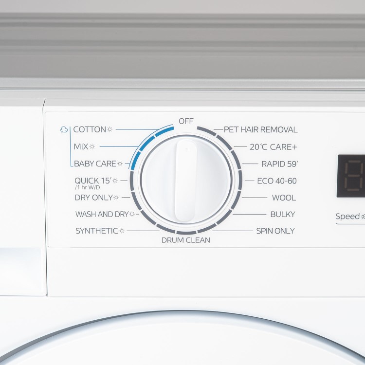 electriQ 8kg Wash 6kg Dry 1400rpm Integrated Washer Dryer - White