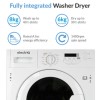 Refurbished electriQ EIQINTWD148 8/6KG 1400 Spin Integrated Washer Dryer - White