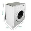 electriQ 8kg Wash 6kg Dry 1400rpm Integrated Washer Dryer - White