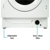 Refurbished electriQ EIQINTWD148 8/6KG 1400 Spin Integrated Washer Dryer - White