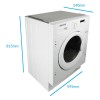GRADE A2 - electriQ 8kg Wash 6kg Dry 1400rpm Integrated Washer Dryer - White