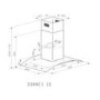 GRADE A1 - As new but box opened - ElectriQ 90cm Curved Glass Island Cooker Hood Stainless Steel