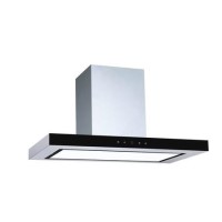 GRADE A1 - electriQ 90cm Wall Mounted Chimney Hood with LED Light Plate