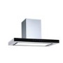 GRADE A1 - electriQ 90cm Wall Mounted Chimney Hood with LED Light Plate