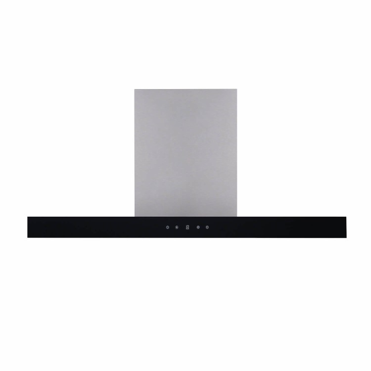 GRADE A1 - electriQ 90cm Wall Mounted Chimney Hood with LED Light Plate