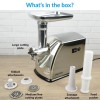 electriQ Electric Meat Grinder Beef Mincer and Sausage Maker Machine - Stainless Steel