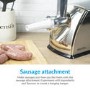 electriQ Electric Meat Grinder Beef Mincer and Sausage Maker Machine - Stainless Steel
