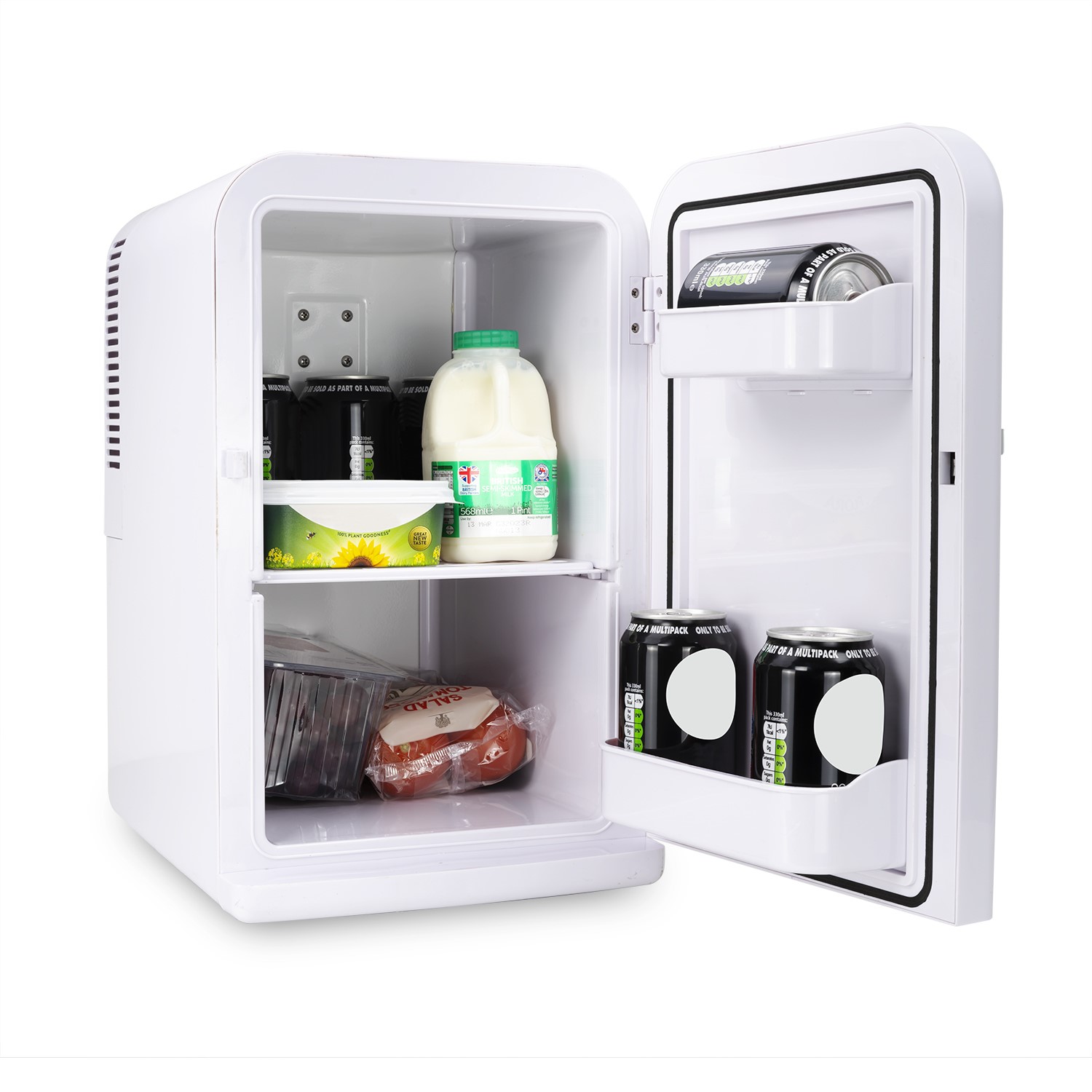 electriQ 15 Litre Hot and Cold Portable Mini Fridge - White