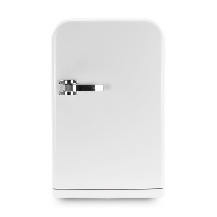 GRADE A3 - electriQ 15L Hot and Cold Portable Mini Fridge with 12V and UK Mains Plug - White