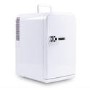 GRADE A3 - electriQ 15L Hot and Cold Portable Mini Fridge with 12V and UK Mains Plug - White