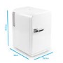 GRADE A3 - electriQ 15L Hot and Cold Portable Mini Fridge with 12V and UK Mains Plug - White