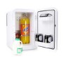 GRADE A3 - electriQ 15L Hot and Cold Portable Mini Fridge with 12V and UK Mains Plug - White