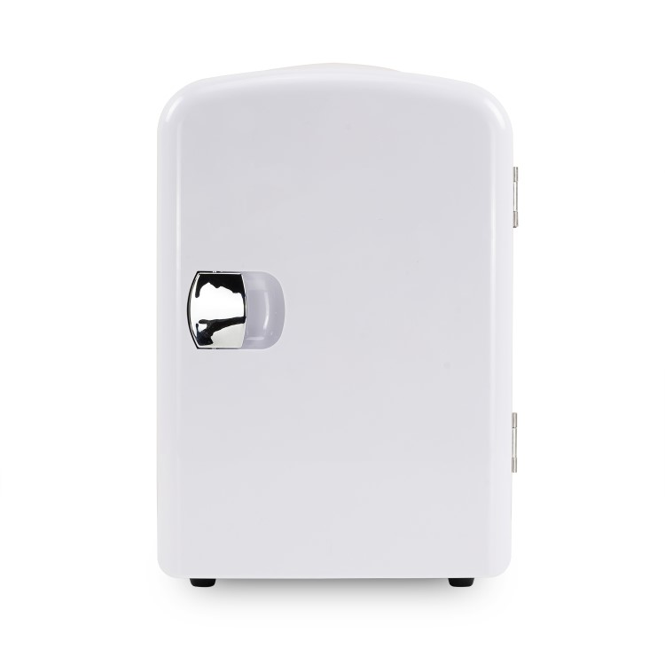 electriQ 4L Hot and Cold Portable Mini Fridge with 12V Car Adapter - White 
