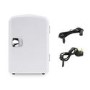 electriQ 4L Hot and Cold Portable Mini Fridge with 12V Car Adapter - White 