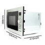 GRADE A1 - ElectrIQ 25L Frameless Built-in digital Combination Microwave in Stainless Steel