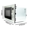 GRADE A3 - ElectrIQ 25L Frameless Built-in digital combi Microwave in Stainless Steel