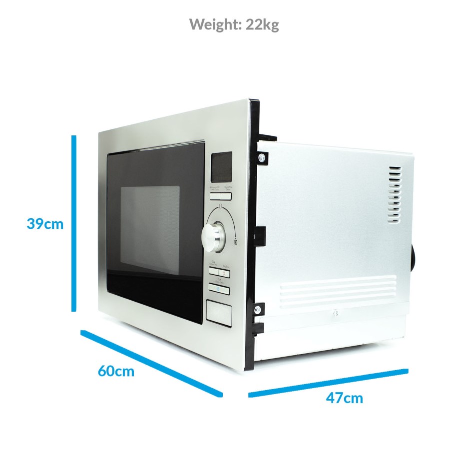 electriQ 25L Frameless Builtin digital Combination Microwave in