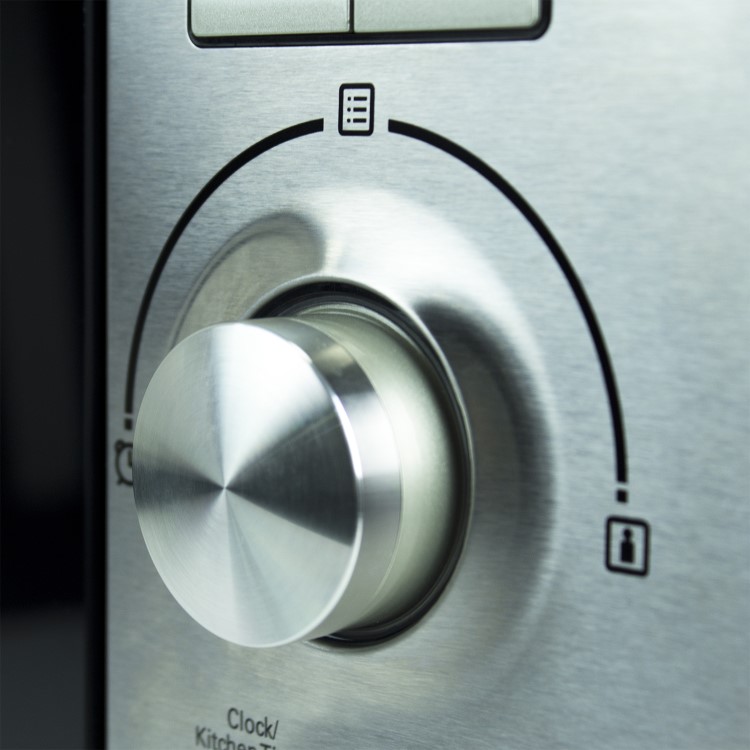 GRADE A1 - ElectrIQ 25L Frameless Built-in digital Combination Microwave in Stainless Steel