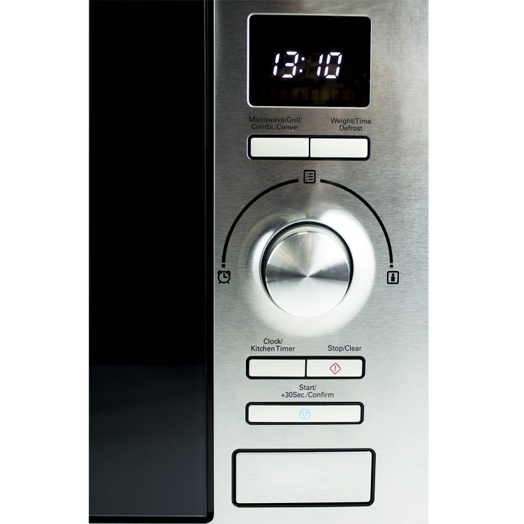 GRADE A1 - ElectrIQ 25L Frameless Built-in digital Combination Microwave in Stainless Steel
