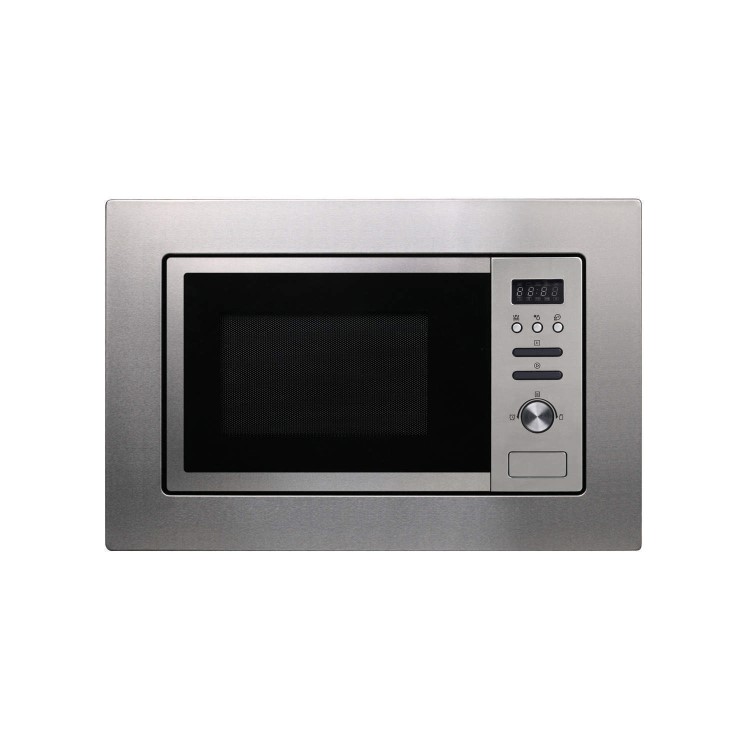 GRADE A1 - ElectrIQ 20L built-in digital Microwave with Grill in Stainless Steel