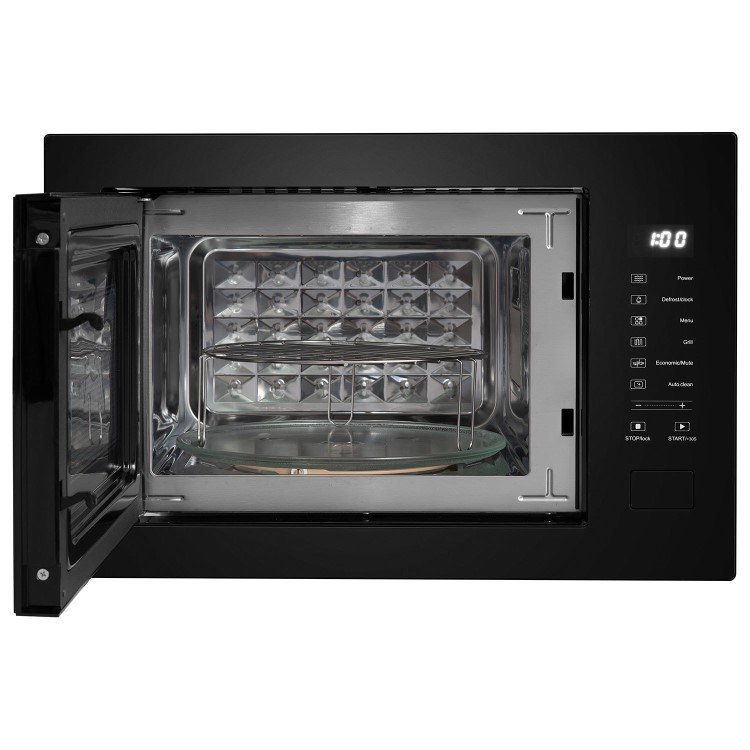 electriQ 25L Built-In Microwave with Grill - Black