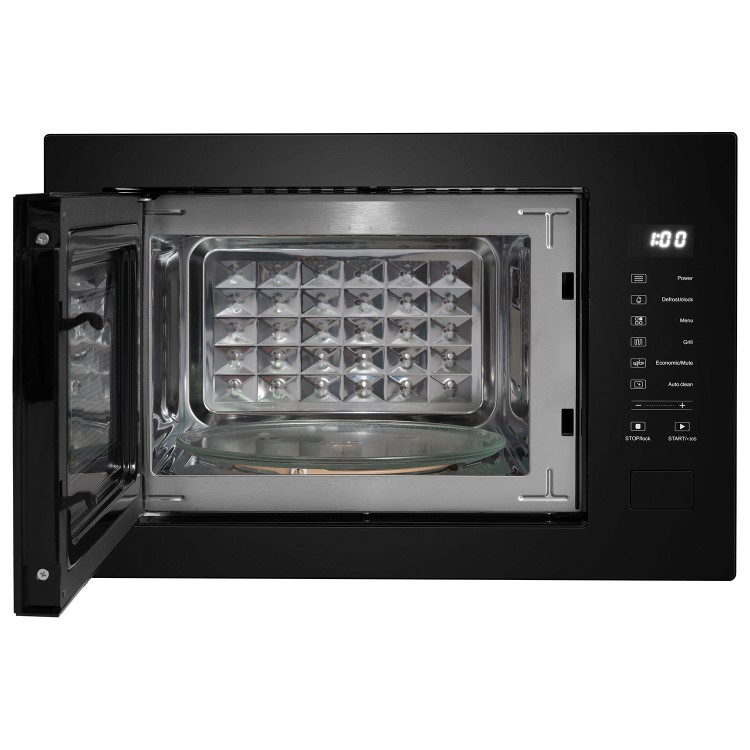 electriQ 25L Built-In Microwave with Grill - Black
