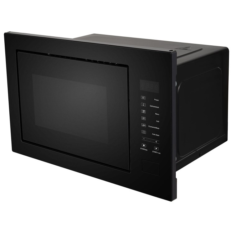 electriQ 25L Built-In Microwave with Grill - Black