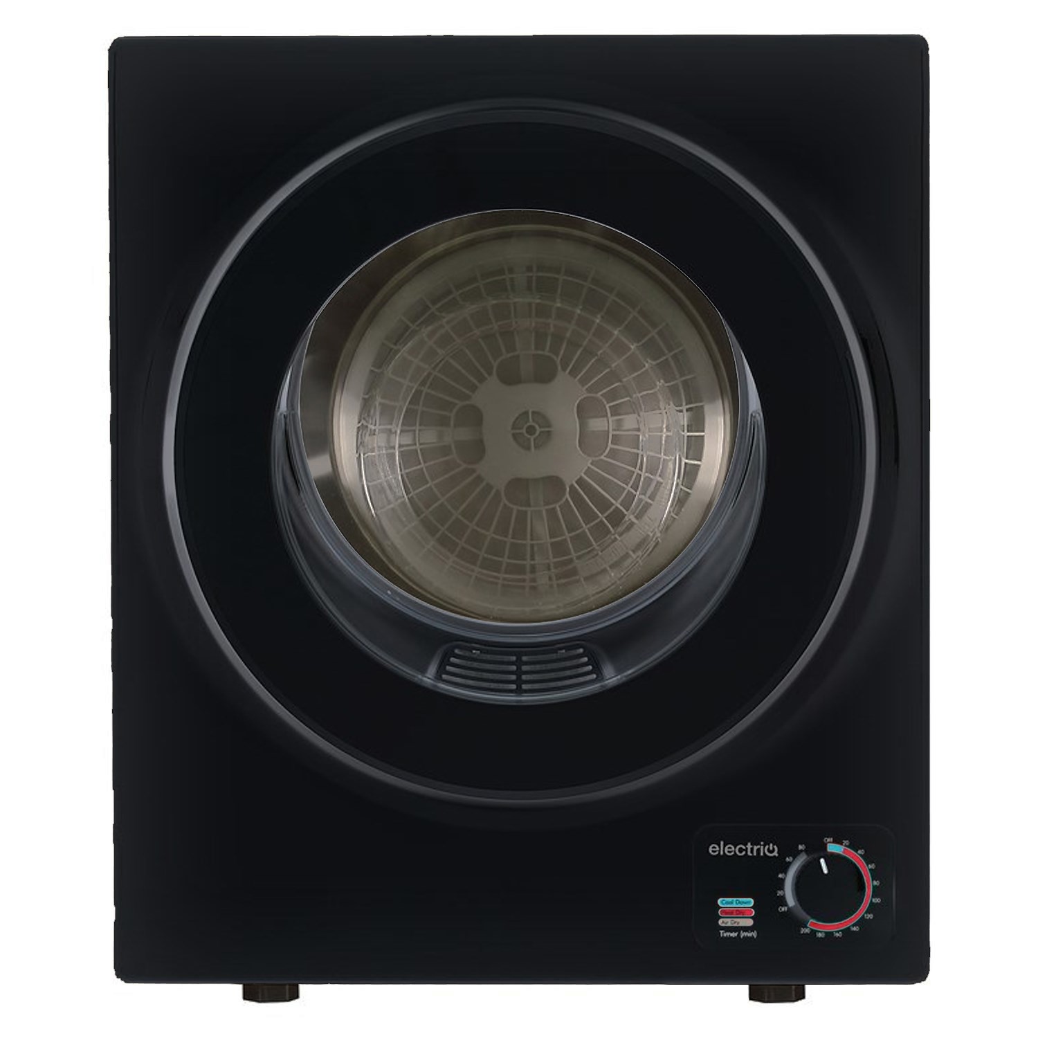 electriQ 2.5kg Freestanding Vented Tumble Dryer - Black