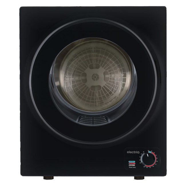electriQ 2.5kg Freestanding & Wall Mountable Vented Tumble Dryer - Black