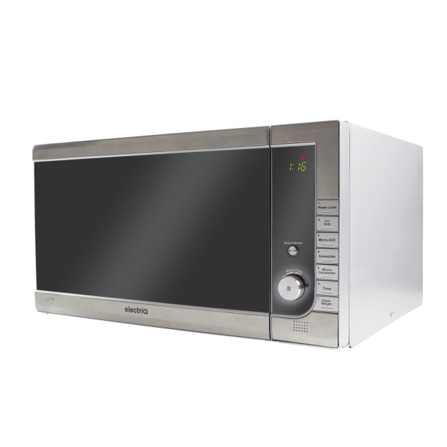 GRADE A3 - ElectrIQ  40L 1000W Freestanding Digital Combination Microwave in Stainless Steel