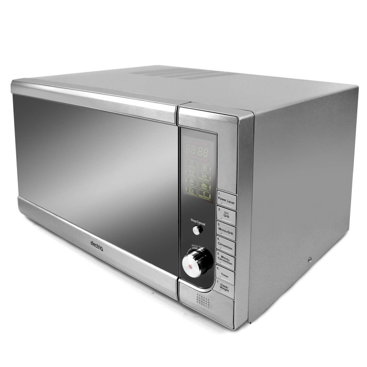 GRADE A3 - ElectrIQ 40L Freestanding Digital 1000w Combi Microwave Oven with Convection - Stainless Steel