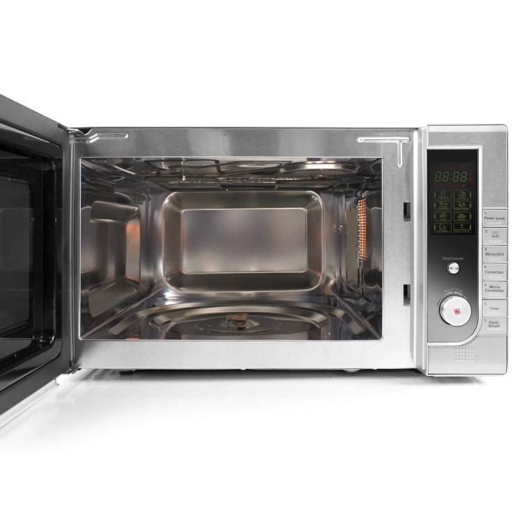 GRADE A3 - ElectrIQ 40L Freestanding Digital 1000w Combi Microwave Oven with Convection - Stainless Steel