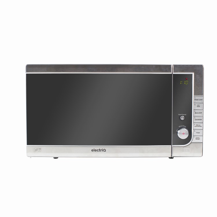 GRADE A1 - electriQ 40L 1000W Freestanding Digital Combination Microwave in Stainless Steel