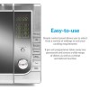 GRADE A2 - electriQ 40L 1000W Freestanding Digital Combination Microwave in Stainless Steel