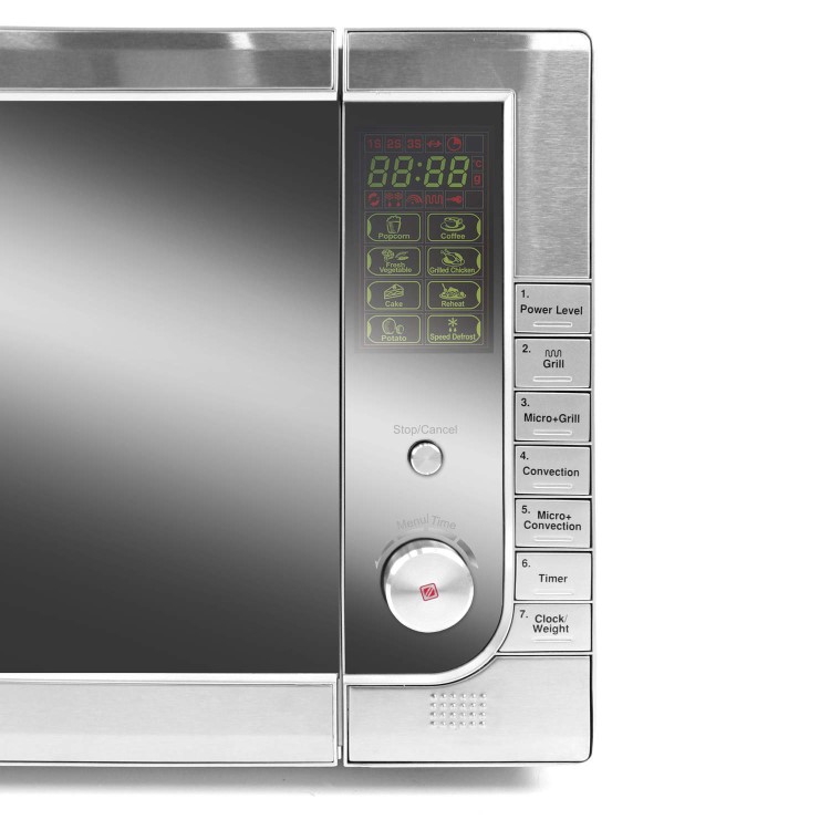 GRADE A3 - ElectrIQ 40L Freestanding Digital 1000w Combi Microwave Oven with Convection - Stainless Steel