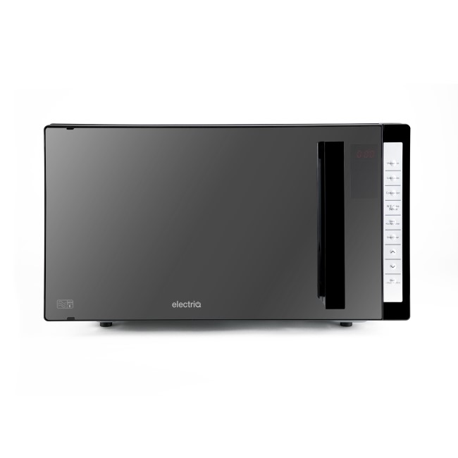 GRADE A1 - electriQ 25L 900W Freestanding Digital Combination Microwave - Black and Stainless Steel