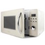 GRADE A1 - electriQ  20L 800W Retro Design Freestanding Digital Microwave in Cream