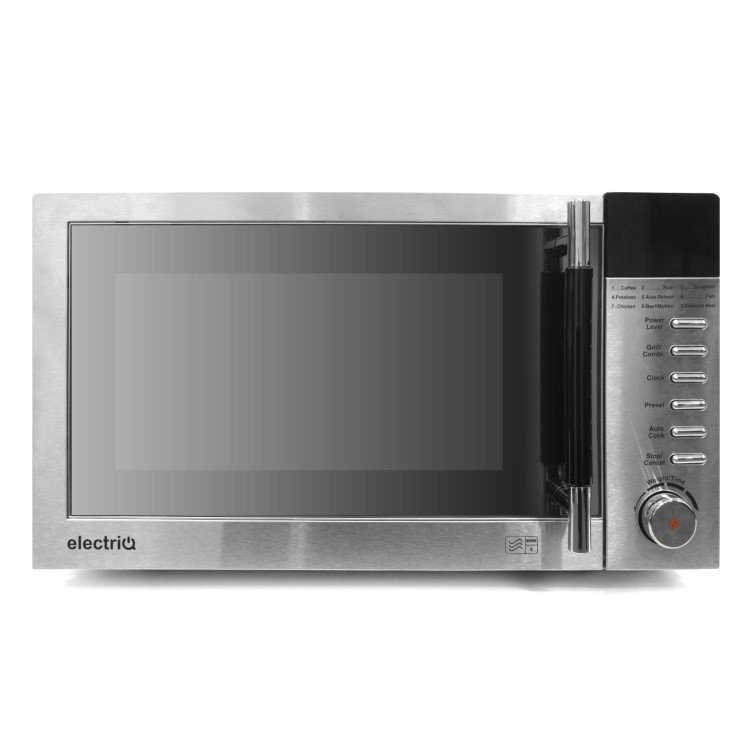 GRADE A1 - As new but box opened - ElectriQ 20 Litre Freestanding Digital 800w Microwave Stainless Steel with Grill