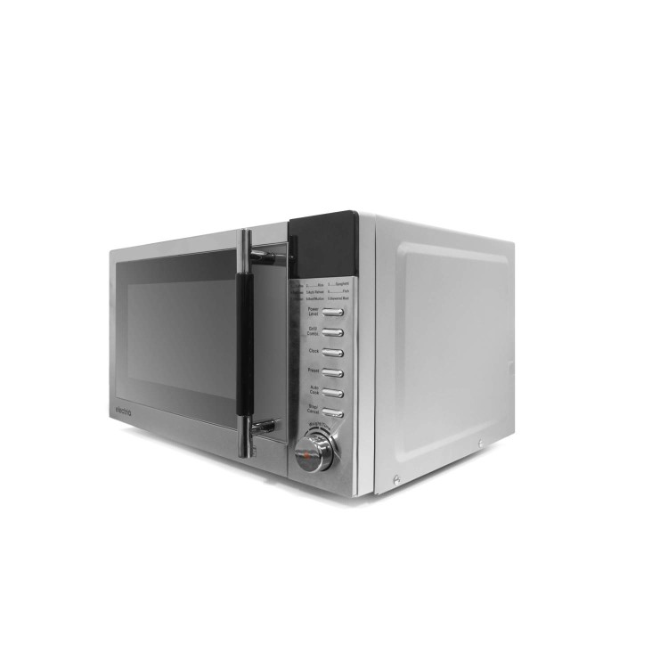 GRADE A1 - As new but box opened - ElectriQ 20 Litre Freestanding Digital 800w Microwave Stainless Steel with Grill