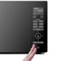 electriQ 25L Digital 900w Inverter Microwave Oven Black with Touch Door Opening
