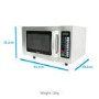 Refurbished electriQ EIQMWCOM25 25L 1000W Programmable Commercial Kitchen Freestanding Microwave for Catering
