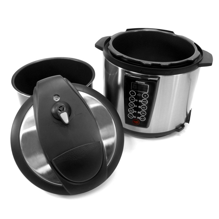 GRADE A1 - electriQ 6 litre 7-in-1 Electric Multifunction Pressure Cooker