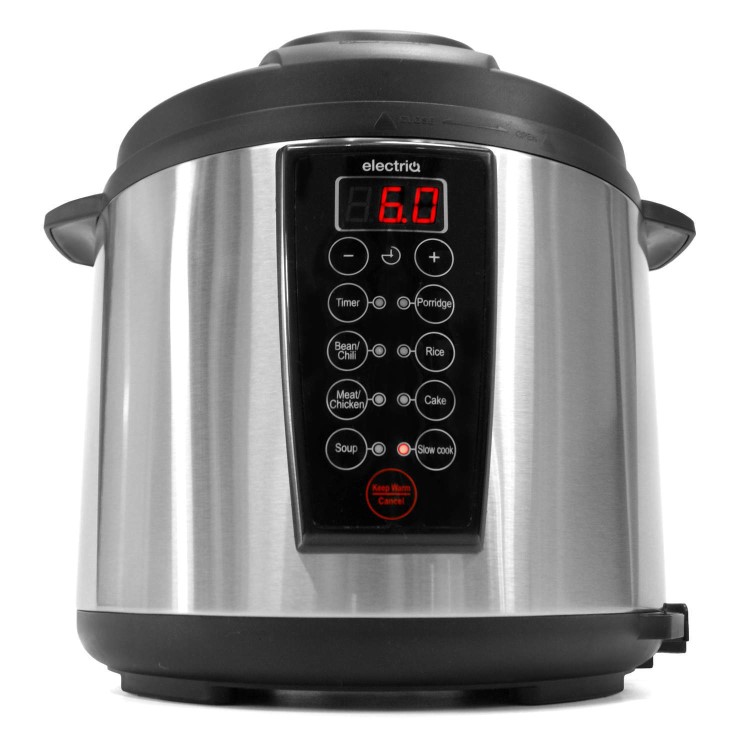 GRADE A1 - electriQ 6 litre 7-in-1 Electric Multifunction Pressure Cooker