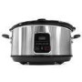 GRADE A1 - electriQ 6.2L Slow Cooker with Digital LED Display & Cool Touch Handles - Stainless Steel 
