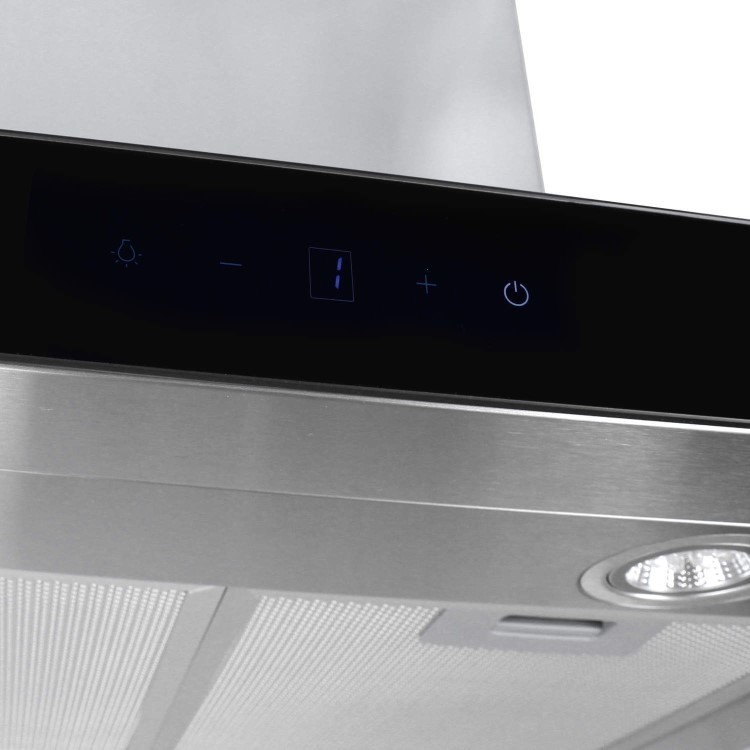 GRADE A1 - electriQ 60cm Slimline Touch Control Chimney Cooker Hood