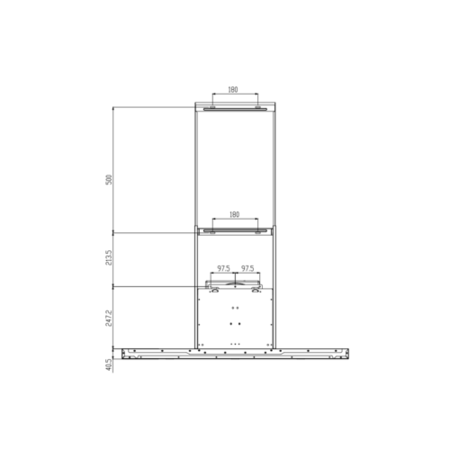 electriQ 90cm Slimline Cooker Hood - Black Stainless Steel