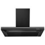 electriQ 90cm Slimline Hood with LED light strip in Black