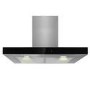 GRADE A1 - electriQ 90cm Slimline Box Touch Control Stainless Steel Chimney Cooker Hood  -  5 Year warranty