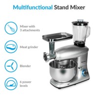 electriQ 5.5L Multifunctional Stand Mixer with Blender & Meat Grinder